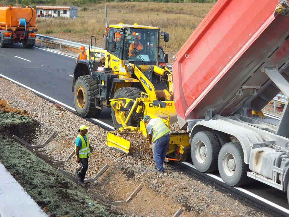Heavy machinery for road construction projects.