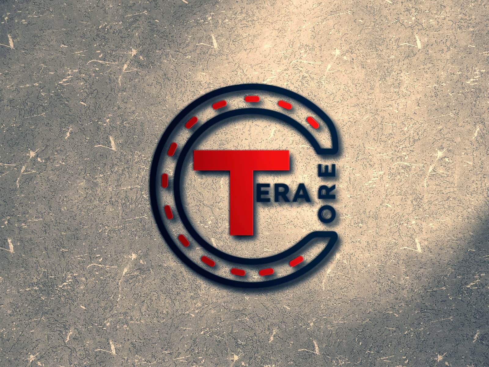 Tera Core Construction logo with a stylized "T" and circular design.