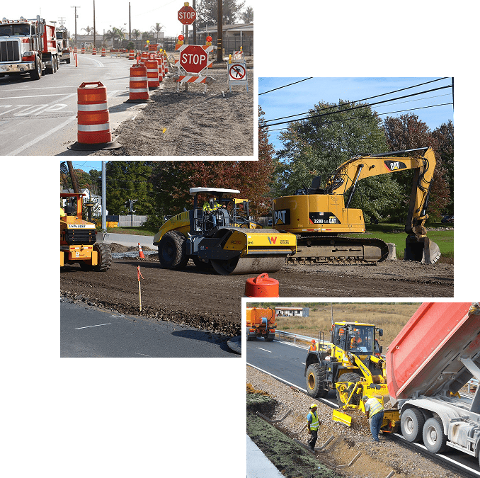 Team working on excavation services